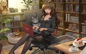 唯美动漫美女桌面壁纸_4