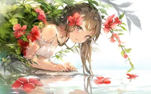 甜美二次元美女桌面壁纸_5