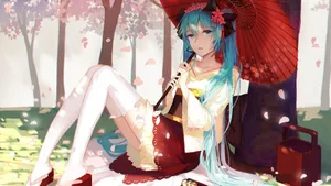 清新初音未来桌面壁纸_7
