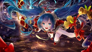 圣诞节动漫美女图片壁纸_10