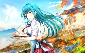 二次元漫画美女图片壁纸_3