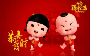 招财童子之金童玉女送五福_5
