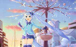 雪初音动漫桌面壁纸