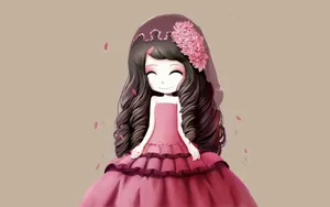 花花公主卡通女孩壁纸_8