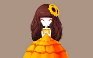 花花公主卡通女孩壁纸_12