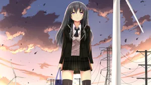 三日月夜空桌面壁纸_9