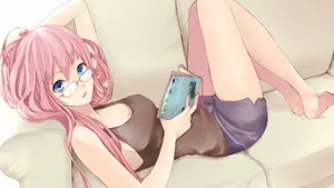 戴眼镜的动漫萌娘美女图片_13