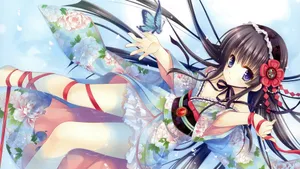 和服动漫少女图片