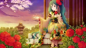和服动漫少女图片_9