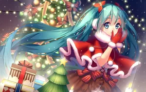 圣诞动漫美少女壁纸_2