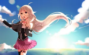 清新动漫美女桌面壁纸_5