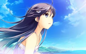 清新动漫美女桌面壁纸_10