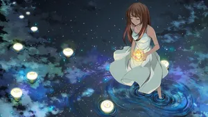 萤火虫之夏浪漫情侣动漫壁纸_5
