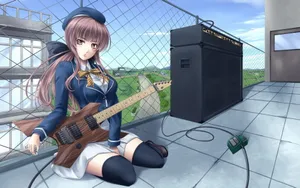 吉它音乐动漫美女壁纸_1