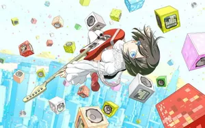 吉它音乐动漫美女壁纸_5