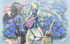 吉它音乐动漫美女壁纸_16