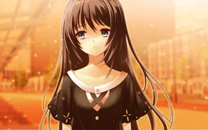 温柔动漫少女桌面壁纸_1