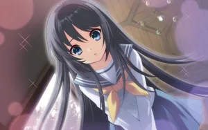 温柔动漫少女桌面壁纸_2