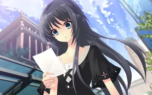 温柔动漫少女桌面壁纸_3