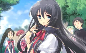 温柔动漫少女桌面壁纸_5