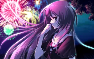 温柔动漫少女桌面壁纸_13