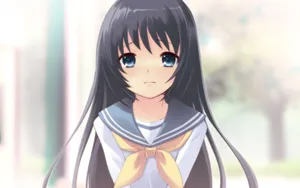 温柔动漫少女桌面壁纸_16
