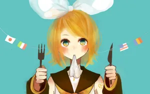 镜音铃动漫人物桌面壁纸_6