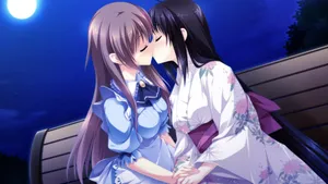 少女编织爱的画布图片壁纸_2