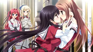 少女编织爱的画布图片壁纸_7