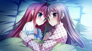 少女编织爱的画布图片壁纸_10