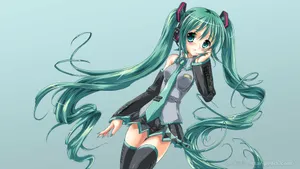 初音未来动漫美女主题壁纸_18