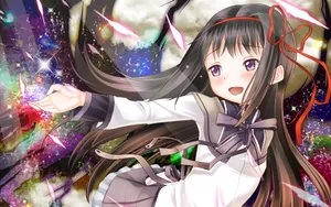 黑长直动漫少女壁纸