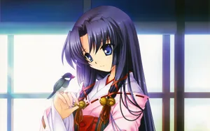 黑长直动漫少女壁纸_2