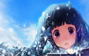 黑长直动漫少女壁纸_10