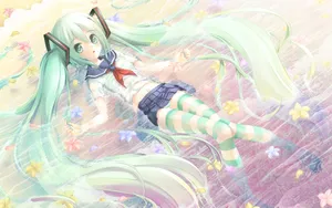 最新初音未来动漫美女桌面壁纸_4