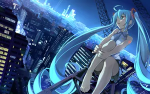 最新初音未来动漫美女桌面壁纸_12