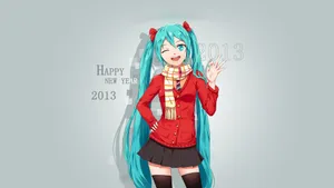 唯美动漫初音未来电脑壁纸_6