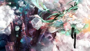 唯美动漫初音未来电脑壁纸_11