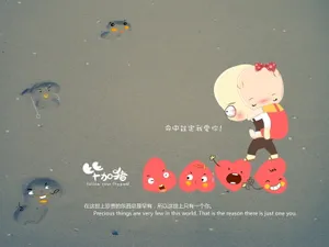 毕加猪情侣壁纸_3