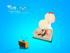 毕加猪情侣壁纸_11