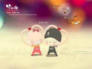 毕加猪情侣壁纸_15