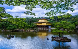日本金阁寺风景壁纸_3