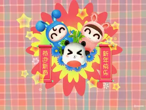 猪猪侠,逗逗迪迪2012年龙年春节壁纸_9