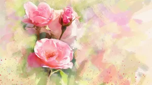 手绘花卉水彩画图片_2