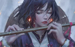 逼真手绘美女图片壁纸_2