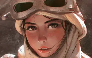 逼真手绘美女图片壁纸_3