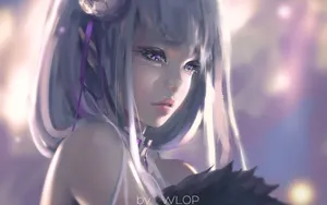 逼真手绘美女图片壁纸_5