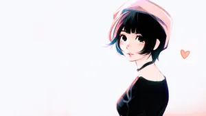 手绘美女人像图片壁纸_2