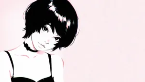 手绘美女人像图片壁纸_4