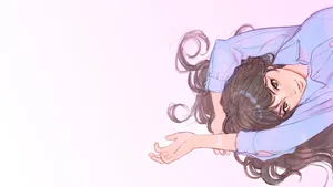 手绘美女人像图片壁纸_5